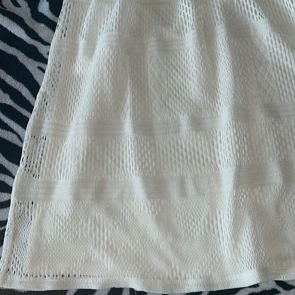 Beautiful Ann Taylor lace eyelet white skater women’s mini dress NWT size 4 - Picture 4 of 16